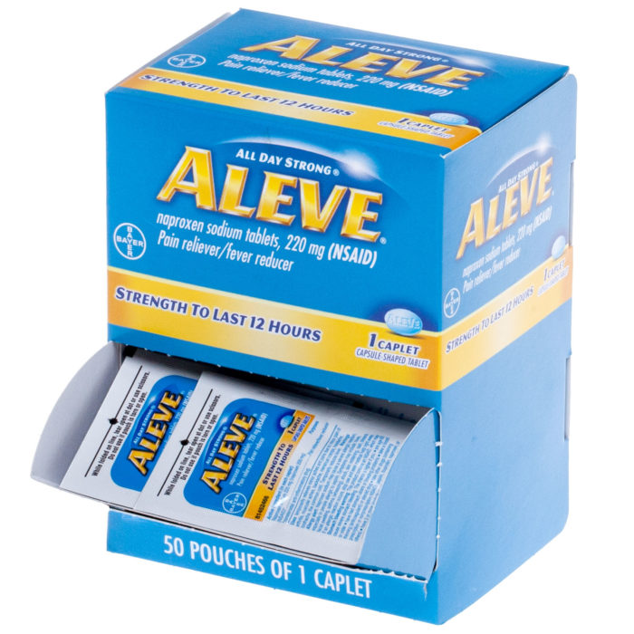 Aleve 12 Hours Pain Reliever Fever Reducer 50 Pouches 1 Caplet | First ...