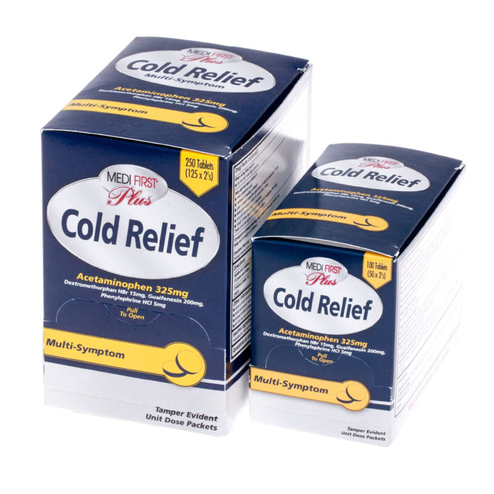 Cold Relief Multi-Symptom Acetaminophen Tablets 325 Mg | First Aid ...