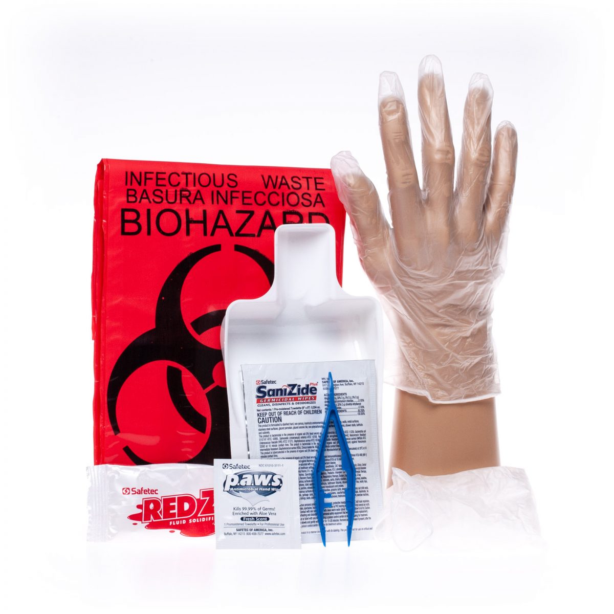 Bloodborne Pathogens Spill Kit Deluxe Red Z First Aid Supply