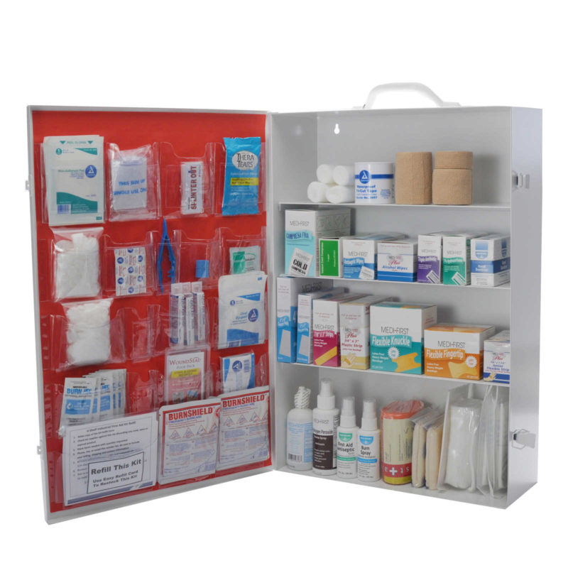 OSHA First Aid Kit 4 Shelf Labeled No Meds | First Aid Supply ...